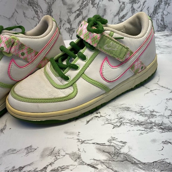 Rare Nike Vandal Low Pink & Green Argyle Preppy  Sneakers shoes Size 7.5 - Picture 8 of 12